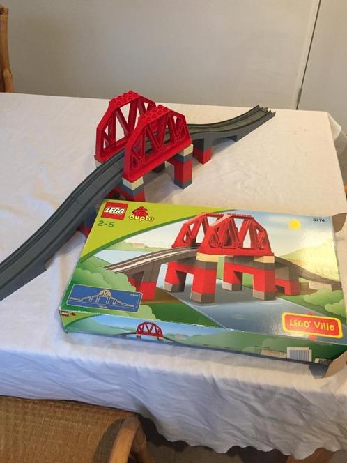 Duplo 3774 Spoorbrug (zonder doos), Kinderen en Baby's, Speelgoed | Duplo en Lego, Zo goed als nieuw, Duplo, Complete set, Ophalen of Verzenden