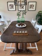 Mooie houten tafel van iepenhout, Huis en Inrichting, Tafels | Eettafels, 200 cm of meer, 100 tot 150 cm, Gebruikt, Rechthoekig
