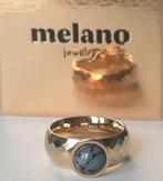 Goudkleurige Melano vivid ring mt 56 + obsedian snowflake, Verzenden, Zo goed als nieuw
