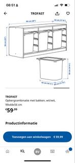 2x IKEA Trofast kast wit + 6 bakken, Gebruikt, Kast, 75 tot 100 cm, Minder dan 50 cm