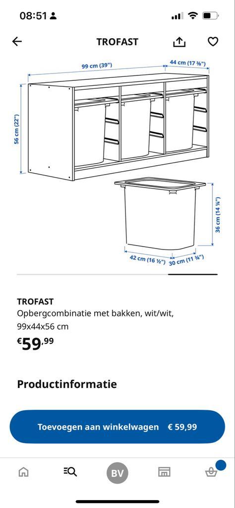 2x IKEA Trofast kast wit + 6 bakken, Kinderen en Baby's, Kinderkamer | Commodes en Kasten, Gebruikt, Kast, Minder dan 90 cm, 75 tot 100 cm
