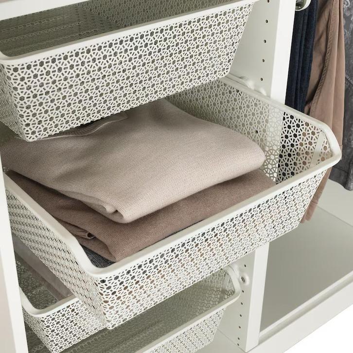 🧦 IKEA Pax Komplement witte draadmanden 50 75 patroon, Huis en Inrichting, Kasten | Kledingkasten, Zo goed als nieuw, Minder dan 100 cm