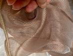Luxury taupe vitrage, Bruin, 200 cm of meer, C, Nieuw