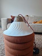 Vintage Klassieke Lamp met Messing Details, Ophalen, Zo goed als nieuw, Glas, Vintage, klassiek