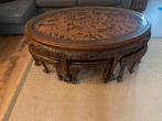 Chinese salontafel houtsnijwerk, Ophalen, Gebruikt, 100 tot 150 cm, 50 tot 100 cm