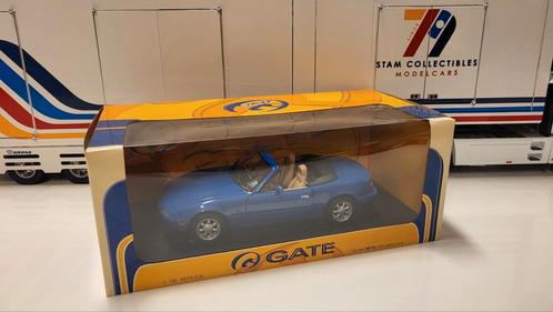 Gate / AUTOart Mazda MX-5 Miata NA LH Twilight Blue Mica, Hobby en Vrije tijd, Modelauto's | 1:18, Zo goed als nieuw, Auto, Autoart
