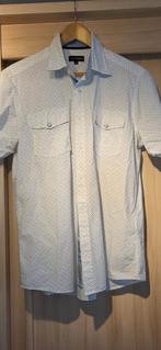 Wit overhemd met print - Maat M, Kleding | Heren, Overhemden, Charles Vögele, Wit, Gedragen, Halswijdte 39/40 (M)
