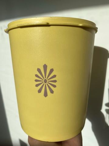 Vintage Tupperware Sunflower Bewaardoos Jaren '70 beschikbaar voor biedingen