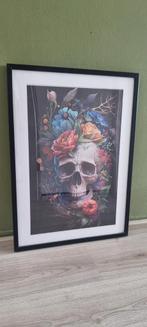Skull met bloemen, Ophalen, Zo goed als nieuw, Hout, 50 tot 75 cm