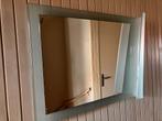 Moderne spiegel met glazen golf lijst, Ophalen, Zo goed als nieuw, 75 tot 100 cm, Minder dan 100 cm