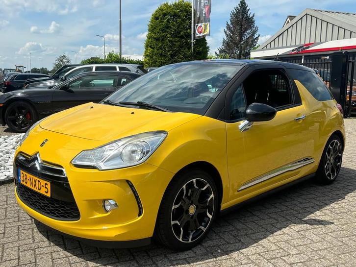 Citroën DS3 1.6 Hatchback Sport Geel Zwart 2010 Trekhaak, Auto's, Citroën, Bedrijf, Te koop, DS3, Airconditioning, Elektrische ramen