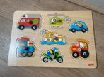 Houten puzzel voertuigen, Ophalen, Zo goed als nieuw, Van hout, Minder dan 10 stukjes