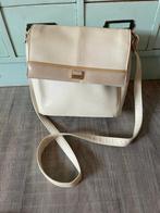 Vintage leren Jane Shilton schoudertas damestas design tas, Ophalen of Verzenden, Zo goed als nieuw, Beige, Schoudertasje