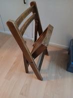 Houten inklapbaar kinderstoeltje, Huis en Inrichting, Stoelen, Gebruikt, Bruin, Vintage, Ophalen of Verzenden