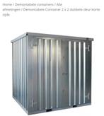 Goed als nieuwe vouwcontainer 2x2x2 met houtvloer, Ophalen of Verzenden