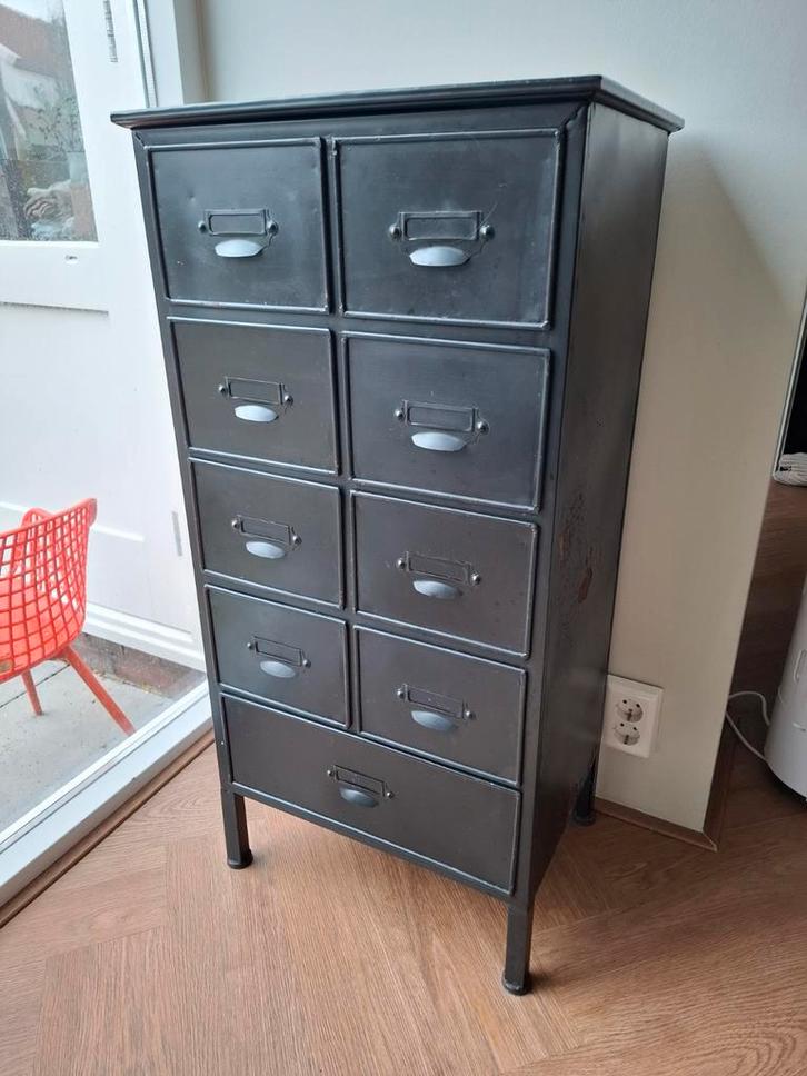 WOOOD Zwarte Ladekast, Huis en Inrichting, Kasten | Kledingkasten, Gebruikt, Minder dan 100 cm, Minder dan 50 cm, 25 tot 50 cm