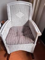 Schommelstoel, Huis en Inrichting, Stoelen, Ophalen, Gebruikt, Wit, Riet of Rotan