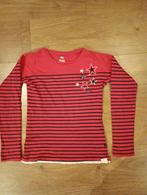 Mooi rood/donkerblauw gestreepte longsleeve mt 134/140, Kinderen en Baby's, Kinderkleding | Maat 134, Meisje, Ophalen of Verzenden