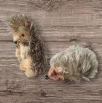 Steiff egel Joggi staand en liggend 12 en 8 cm hoog vintage, Antiek en Kunst, Ophalen of Verzenden