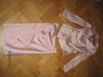 Donna Karan oudroze asymmetrische rok + jasje maat M, Maat 38/40 (M), Ophalen of Verzenden, Roze, Gedragen