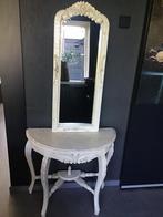 Mooie Barok side table met barok spiegel, Overige materialen, Ophalen of Verzenden, Zo goed als nieuw, Ovaal