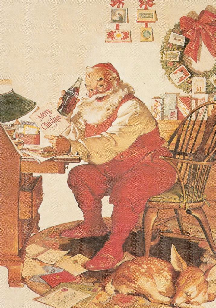 COCA COLA KERSTMAN UIT JAREN 70 ZEER MOOIE OUDE KAART Kl360, Verzamelen, Ansichtkaarten | Themakaarten, Ongelopen, 1960 tot 1980