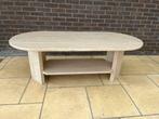Ovalen travertin salontafel xxl - 140x65, Huis en Inrichting, Tafels | Bijzettafels, 45 tot 60 cm, Overige materialen, Ophalen of Verzenden