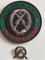 KCT sniper badge COTR CIE 105 & sniper speld, Verzenden, Landmacht, Nederland, Kleding of Schoenen