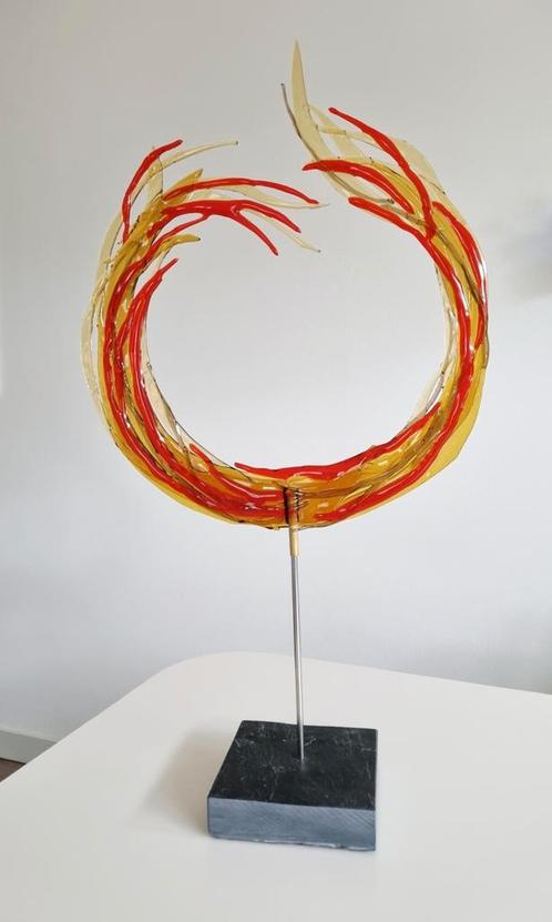 Glaskunst, prachtig uniek design object. Hoogte 69 cm., Antiek en Kunst, Kunst | Designobjecten, Ophalen of Verzenden