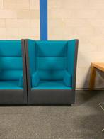 4 x Akoestische fauteuil Offecct Float High, antraciet/blauw, Huis en Inrichting, Fauteuils, Ophalen, Gebruikt, 75 tot 100 cm