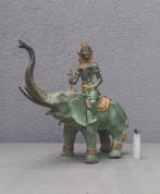 Hindoeïstische god,Indra, op de olifant,Airavata,29 cm.4 kg., Ophalen of Verzenden