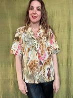 Vintage blouse - 90s - print - jungle - L / 40 / Large, Maat 38/40 (M), Ophalen of Verzenden, HGV, Vintage
