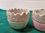 bloempotjes gekartelde rand 3 stuks, Tuin en Terras, Bloempotten, Ophalen of Verzenden, 'T Olde Gre-j, Info@toldegrej.nl, Endepoelstraat 20f Didam