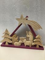 Houten Kerststal Handgemaakt, Diversen, Kerst, Ophalen of Verzenden, Zo goed als nieuw