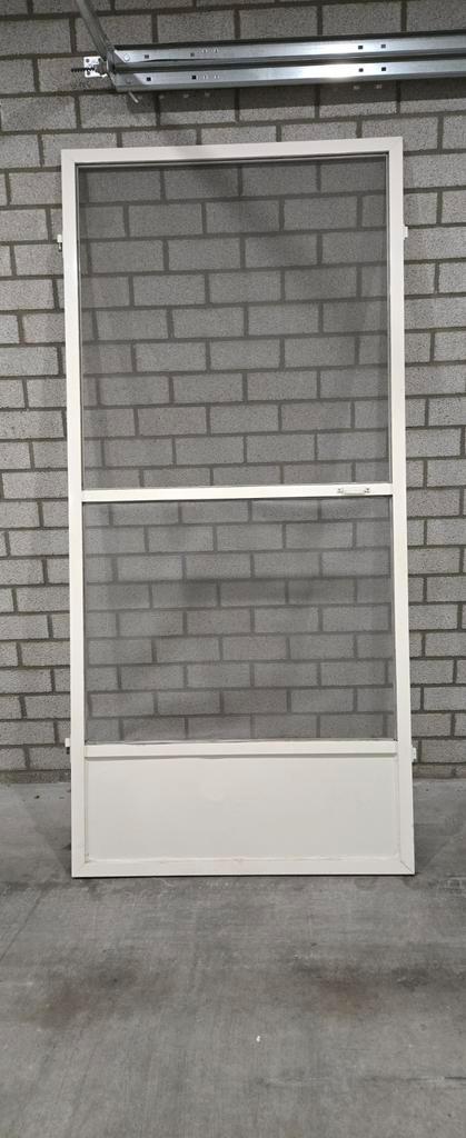 Hordeur 93,8 x 200,5 cm, Doe-het-zelf en Verbouw, Deuren en Horren, Gebruikt, Hordeur, 200 tot 215 cm, 80 tot 100 cm, Metaal, Ophalen