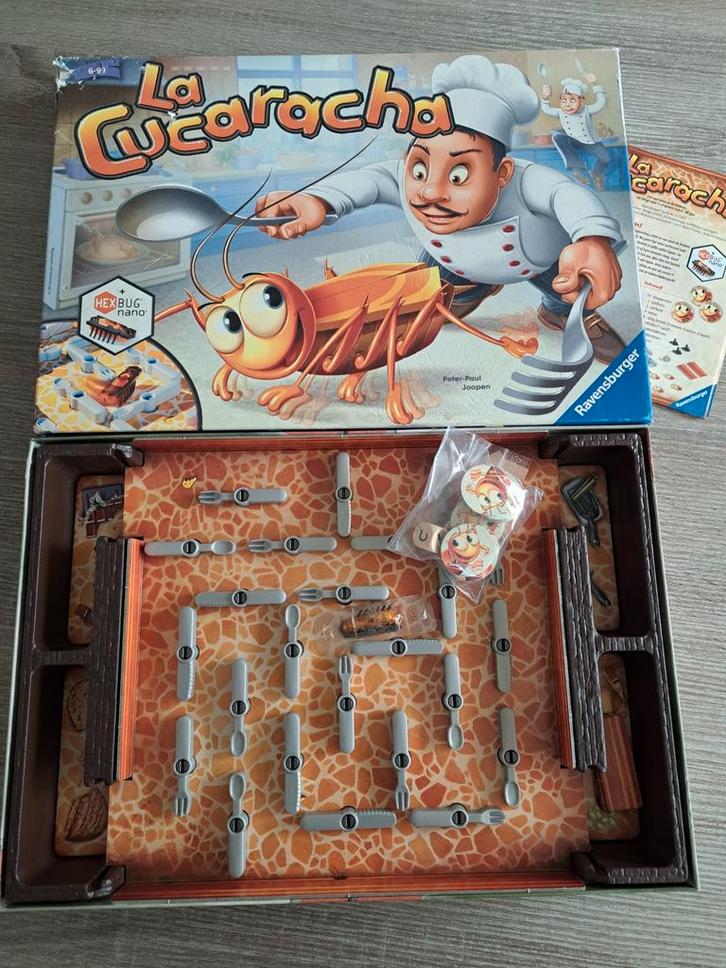 La Cucaracha, Hobby en Vrije tijd, Gezelschapsspellen | Bordspellen, Zo goed als nieuw, Drie of vier spelers, Ophalen of Verzenden