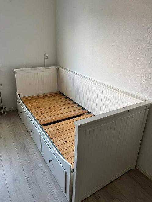 Hemnes bedank wit 80x200 cm, Huis en Inrichting, Slaapkamer | Bedden, Gebruikt, Eenpersoons, 80 cm, 200 cm, Hout, Wit, Ophalen