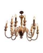 Bohemische kroonluchter amberglas Murano stijl, Ophalen, Gebruikt, Glas, Jaren zestig, vintage, retro, Murano