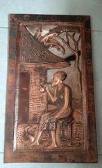 Antieke Afrikaanse Koperen Plaat, Antiek en Kunst, Kunst | Beelden en Houtsnijwerken, Ophalen of Verzenden