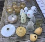 Lampenkappen glas, Huis en Inrichting, Lampen | Lampenkappen, Ophalen, Gebruikt, Vintage, Overige vormen