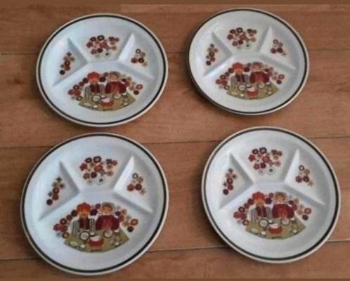 Vier Fondueborden FF Figgjo Flint Turi, Huis en Inrichting, Keuken | Servies, Zo goed als nieuw, Overige stijlen, Glas, Ophalen of Verzenden