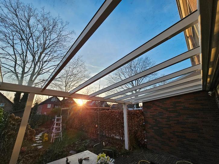 Glazen overkapping | terrasoverkapping te koop, Tuin en Terras, Overkappingen, Gebruikt, Overige typen, Ophalen