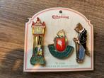 Efteling pin set de wolf en de 7 geitjes, Ophalen of Verzenden, Zo goed als nieuw, Button of Speldje