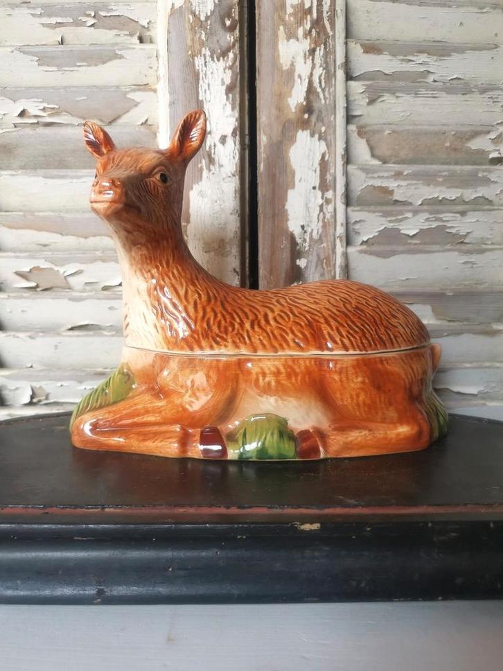 Michel Caugant paté terrine hert, Antiek en Kunst, Antiek | Keramiek en Aardewerk, Ophalen of Verzenden