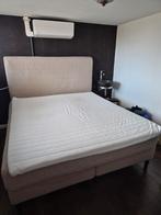 Tweepersoonsbed 200x180 - Prima staat!, Huis en Inrichting, Slaapkamer | Bedden, Gebruikt, Beige, Tweepersoons, Ophalen of Verzenden