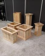 Douglas houten bloembakken, bloembakpilaren, plantenbakken, Ophalen, Tuin, Vierkant, Nieuw