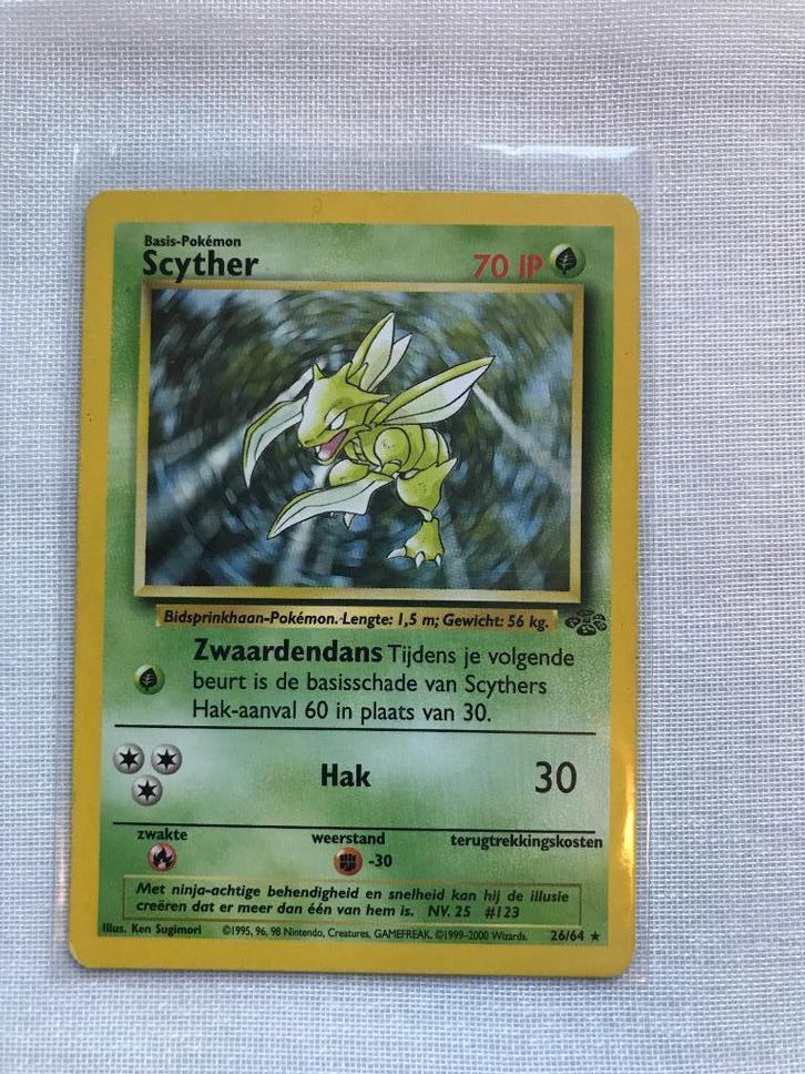 Scyther JU 26, Hobby en Vrije tijd, Verzamelkaartspellen | Pokémon, Gebruikt, Losse kaart, Ophalen of Verzenden