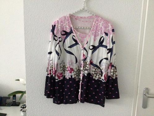 2 delig set; shirt & vest maat 42, Kleding | Dames, Truien en Vesten, Zo goed als nieuw, Maat 42/44 (L), Ophalen of Verzenden