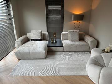 Luxe Velvet Teddy Loungebank Lago 175x360cm NEW Beige UNIEK beschikbaar voor biedingen