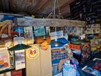 lamp van antieke juk en 3 stal-lampjes., Ophalen, Gebruikt, Sfeerverlichting en basisverlichting, Minder dan 50 cm
